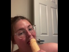 Naughty Violet Brunette Gives Jerk Off Instructions 