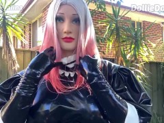 Living Latex Maid Doll in Tight Corset