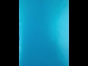 Backyard pool masturbation underwater