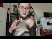 Preview 2 of Goth  Spits and Strokes Your Cock(JOI) - IzzyHellbourne