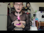 Preview 4 of Goth  Spits and Strokes Your Cock(JOI) - IzzyHellbourne