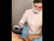 Preview 5 of The patient CUM powerfully during the examination procedure in the doctor's hands