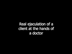 Video The patient CUM powerfully during the examination procedure in the doctor's hands
