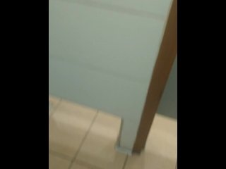 Jerking with panties In a public bathroom