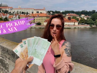 Czech Public Pickup Redhead Tourist and Public BJ & Sex LeoKleo