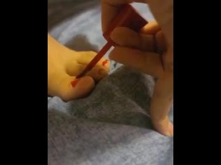 red nails, solo female, amateur, vertical video