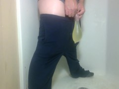 Pissing in a condom