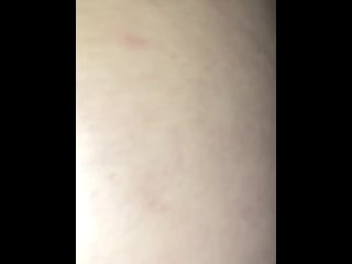 amateur cuckold, vertical video, creampie, loose pussy