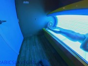 Preview 3 of Arabic Slut has Orgasm in Public Tanning Bed