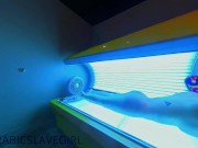 Preview 6 of Arabic Slut has Orgasm in Public Tanning Bed