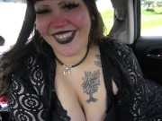 Preview 1 of Fat E-Girl Sucks Cock in Target Parking Lot