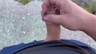 Weekend public outdoor masturbation on Croatian Island