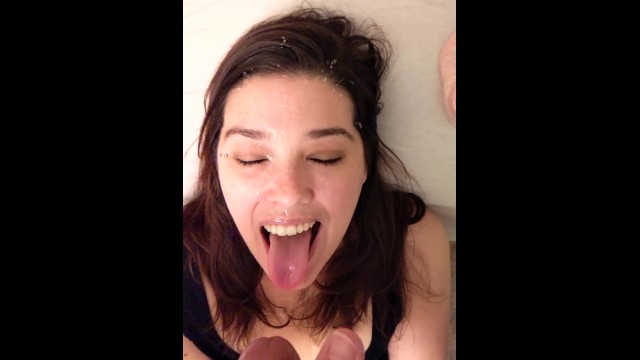 Tongue Out Facial Porn - Just a Facial - Shy Lynn Tongue out Massive Facial Spray - Pornhub.com