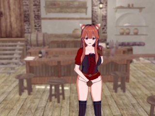 Raphtalia squirts at tavern! (tate no yuusha) (3d hentai)