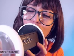 SFW ASMR Velma Cosplay Ear Licking - PASTEL ROSIE Ear Eating - Tingly Scooby Doo 3Dio Microphone POV