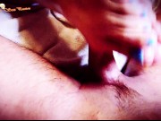 Preview 6 of Hard Big Penis Oily Massage _ Hand_Feet_Mouth with Creamie Cum Sho
