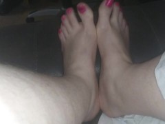 Feet wiggling and hairy legs 7/30/2021