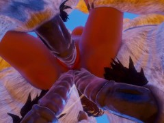 furry porn Группа Монстров качков и двойной Анал для Оливии, кончили на лицо и в рот