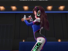 3D HENTAI D.VA jerks off your cock in the penthouse