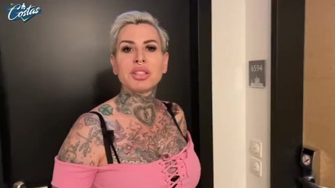 Horny milf fucked in the hotel hallway