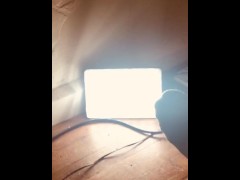 behind the scenes w naughty surprise at the end - hairy ftm strips + orgasms