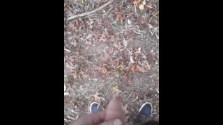 pissing outdoors public
