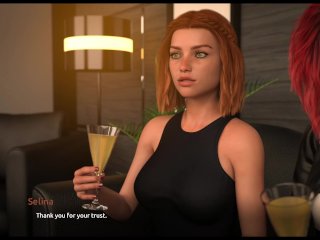 3d, visual novel, butt, redhead big tits