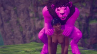 Olivia e Furry, o cosplay Pink Panther