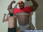 Preview 2 of A Huge bodybuilder is the real Spider Man , & he is muscle worshipped by gay man