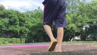 Japanese college students having sex intercourse in a park near the Tokyo Olympics venue!【Big ass】