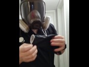 Preview 2 of Cum on my gas mask