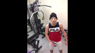 I'm Filmed By CAMERA At The GYM Getting My COCK OUT