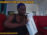 Preview 1 of MONSTER DILDO REVIEW; IT STRETCHES MY PUSSY SO GOOD!
