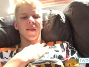 Preview 3 of Hot Blonde Twink Matthew Squirts Cum After Fingering His Ass!