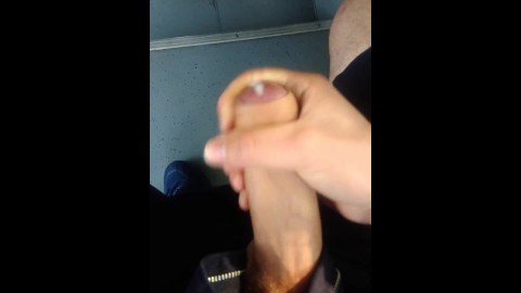 Cum in PUBLIC BUS 