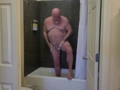 Bear takes a shower