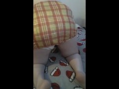 Upskirt diaper (preview, voyeurism, diaper, nappy, big bum, bbw school skirt)