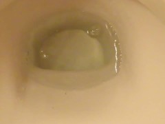 Flushing the toilet, after pissing!