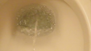 Flushing the toilet, after pissing!