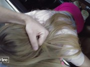 Preview 5 of A stranger helped open the car in exchange for a masterful blowjob - Mia Fire