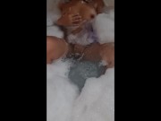 Preview 2 of My sexy friend fingers her pussy while taking a bath in the jacuzzi