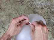 Preview 6 of Fucking a Latex Glove in the Ass - Massive Cumshot