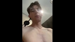 Twink Jerks In Shower Until He Cums
