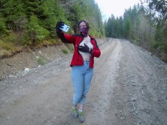 This is how I shoot my solo videos - Risky public nudity in the mountains