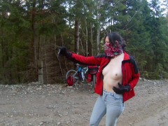 This is how I shoot my solo videos - Risky public nudity in the mountains