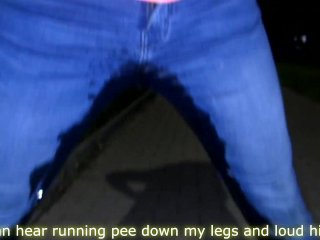 long peeing, czech, female desperation, pee jeans