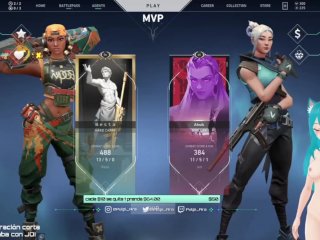 Pulpi_Ara💙 Vtuber caliente juega Valorant mientras se masturba en Stream Plexstorm #01  03-08-2021