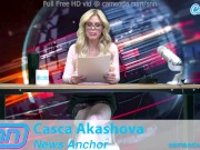 Preview 4 of SNN News Anchor MILF Casca Akashova Masturbates on air