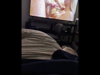 verified amateurs, watching porn, hot blonde, solo masturbation
