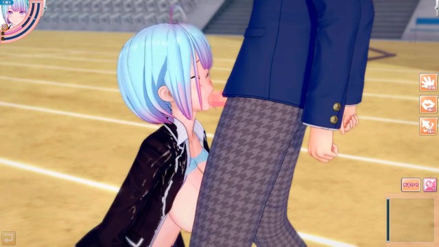 【エロゲーコイカツ！】性格電波のショートカット爆乳のおっぱい揉みまくりH！(アニメ3DCG動画)[Hentai Game Koikatsu! Anime 3DCG Video] Porn Video